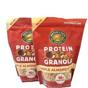 Natures Path Organic Protein Maple Almond Butter Granola 2 Bag Lot Exp 04/26